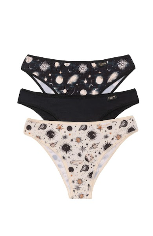 PACK X3 VEDETINA DE MICROFIBRA ESTAMPADA &quot;SPACE&quot;