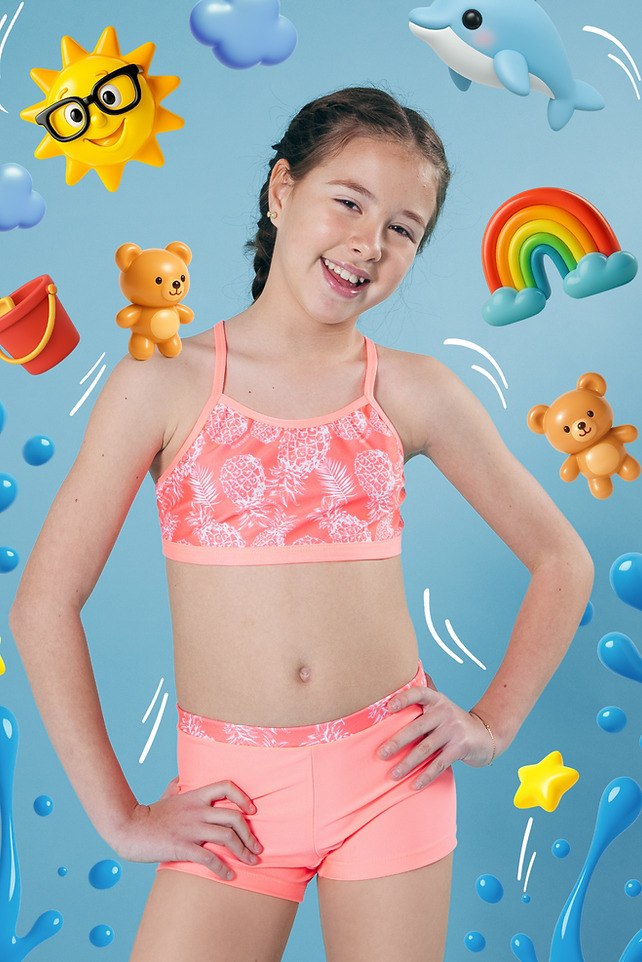 OFF - 15% !! VER. MALLA BIKINI TOP ESTAMPADO Y MINI SHORT LISO