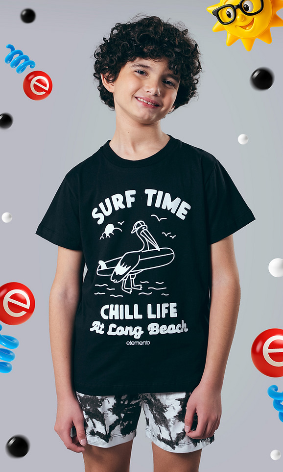 VER. PIJAMA NENE REMERA CON ESTAMPA LOCALIZADA Y SHORT BATIK