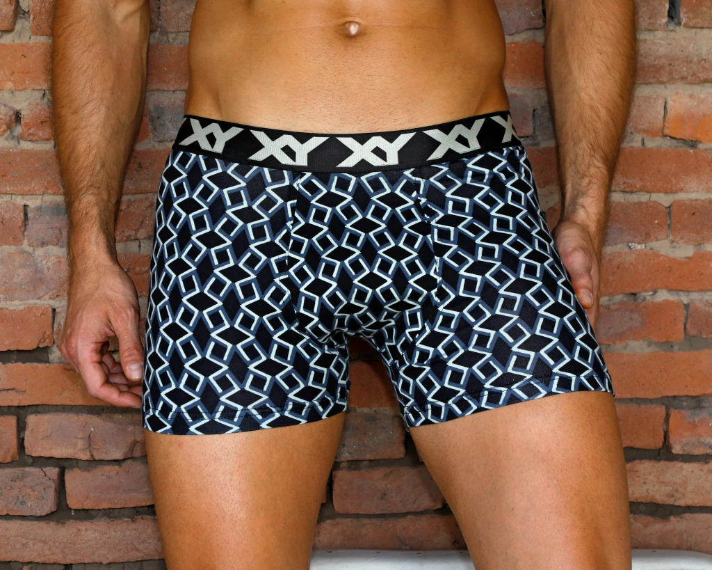BOXER DE ALGODON Y LYCRA ESTAMPADO "CHAIN"