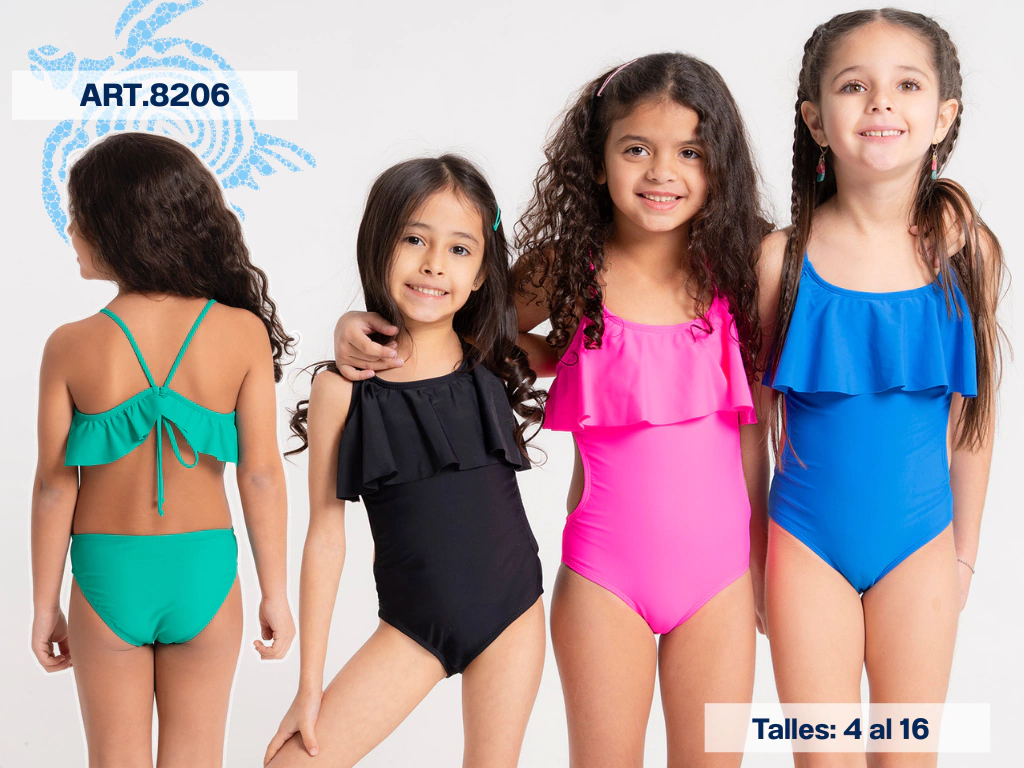 VER. MALLA ENTERA NENA LISA CON VOLADO