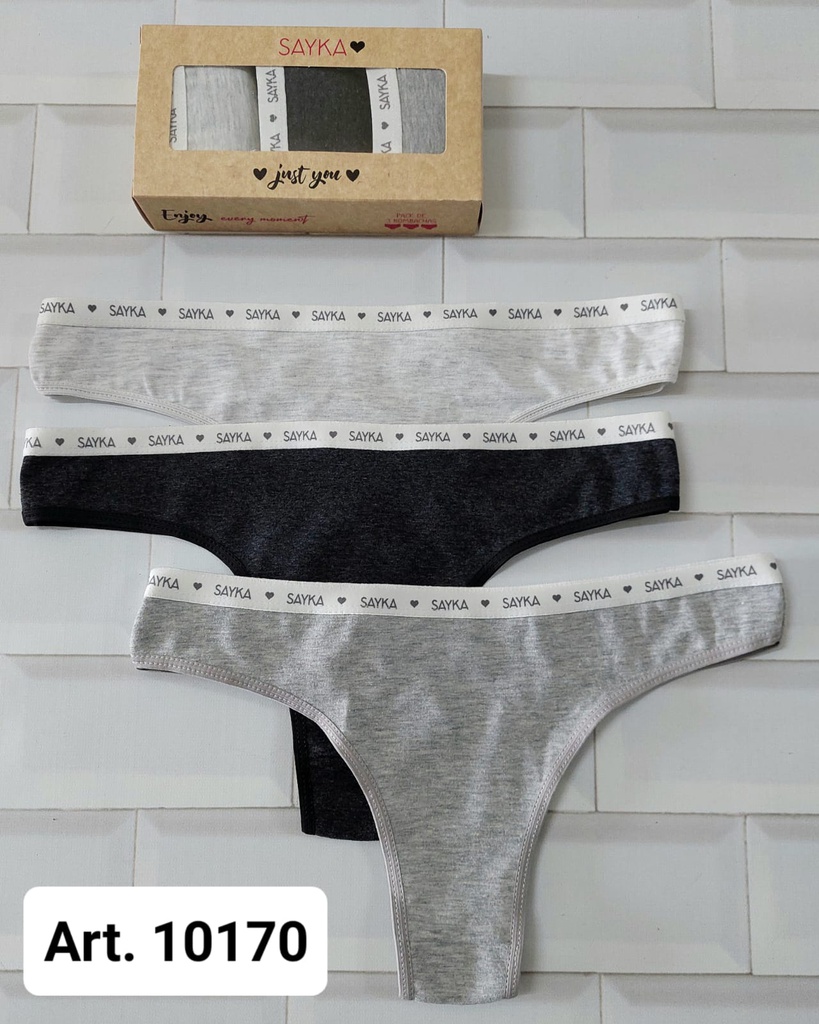 PACK X3 COLALES DE ALGODÓN Y LYCRA CON ELASTICO PERSONALIZADO