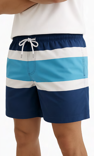 VER. SHORT DE BAÑO LISO CON CINTURA AJUSTABLE PREMIUM