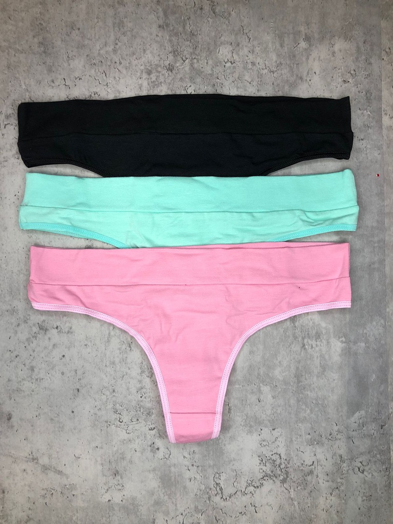 PACK X3 COLALES DE ALGODÓN Y LYCRA CON CINTURA