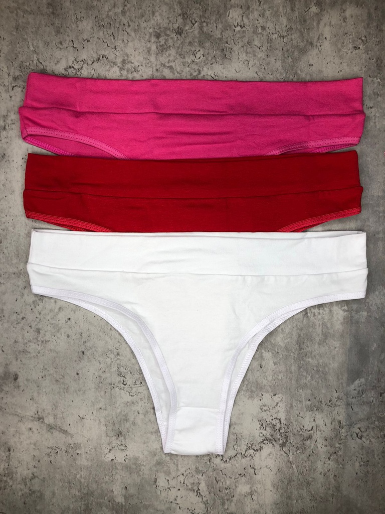 PACK X3 VEDETINA DE ALGODÓN Y LYCRA CON CINTURA