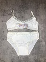 CONJUNTO DE NENA DE TOP CON CULOTTE DE ALGODÓN LISO CON PUNTILLITA