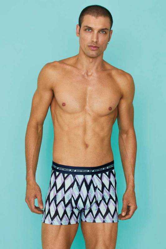 Bóxer algodón-lycra estampado "ROMBO"