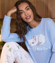 INV. PIJAMA DE DAMA ESTAMPADO DE JERSEY "OSO"