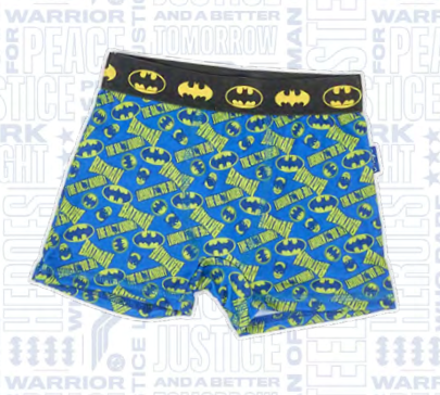 INV. BOXER DE MODAL SUBLIMADO CON ELASTICO PERSONALIZADO "BATMAN"