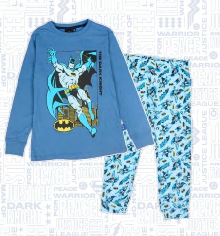 INV. PIJAMA DE ALGODÓN ESTAMPADO CON PANTALON SUBLIMADO "BATMAN"