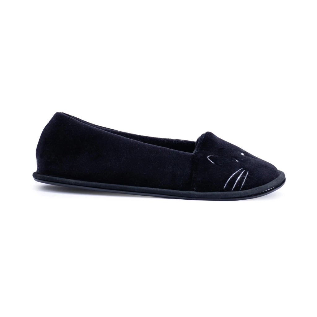  IINV. PANTUFLA DAMA PLUSH GATITO BORDADO apta para lavarropas