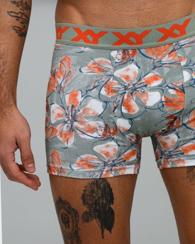 BOXER DE ALGODÓN Y LYCRA ESTAMPADO "MAGNOLIA"