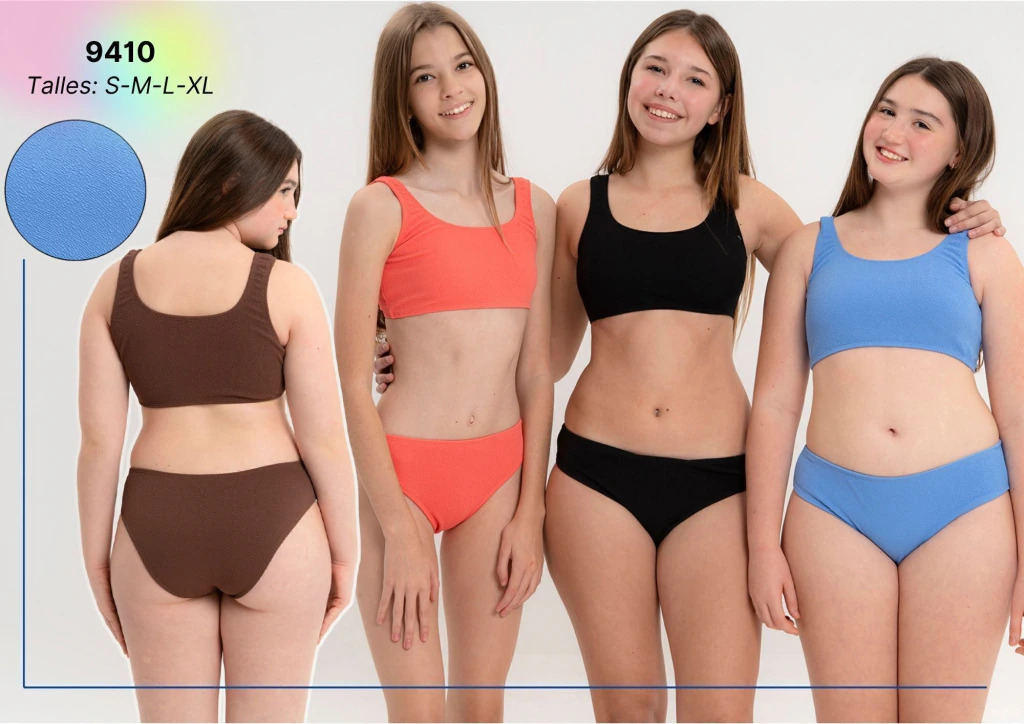 VER. MALLA BIKINI TEENS TOP TEXTURADA LISA