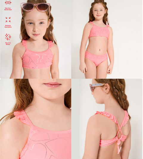 VER. MALLA BIKINI NENA CON BRILLOS Y BRETELES CON VOLADOS "CORAZONES"