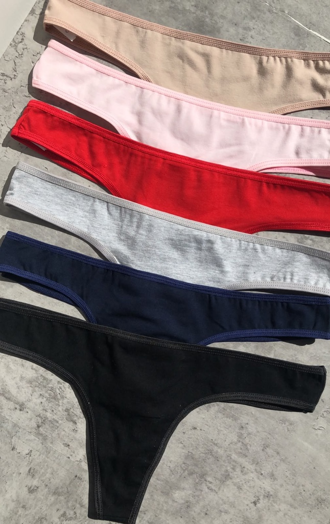 PACK X12 COLALES DE ALGODÓN Y LYCRA LISAS