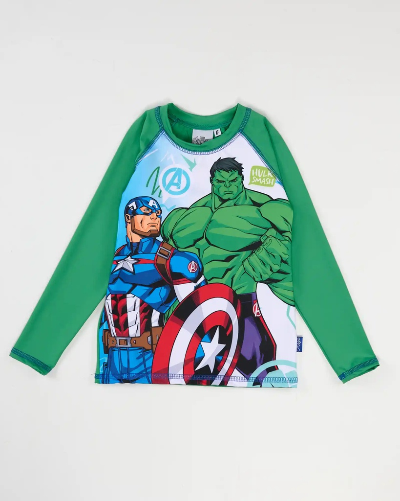VER. REMERA CON PROTECCION UV SUBLIMADA "AVENGERS"