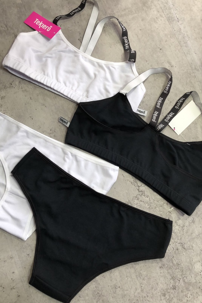 CONJUNTO DEPORTIVO TEENS DE ALGODÓN Y LYCRA Y TIRO CORTO