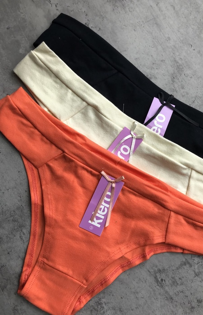 PACK X3 VEDETINA DE ALGODÓN Y LYCRA CON CINTURA DOBLE