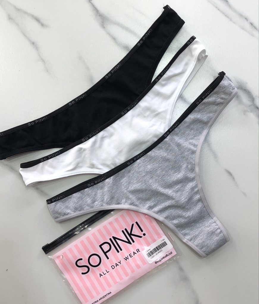 PACK X3 COLALES DE ALGODÓN Y LYCRA