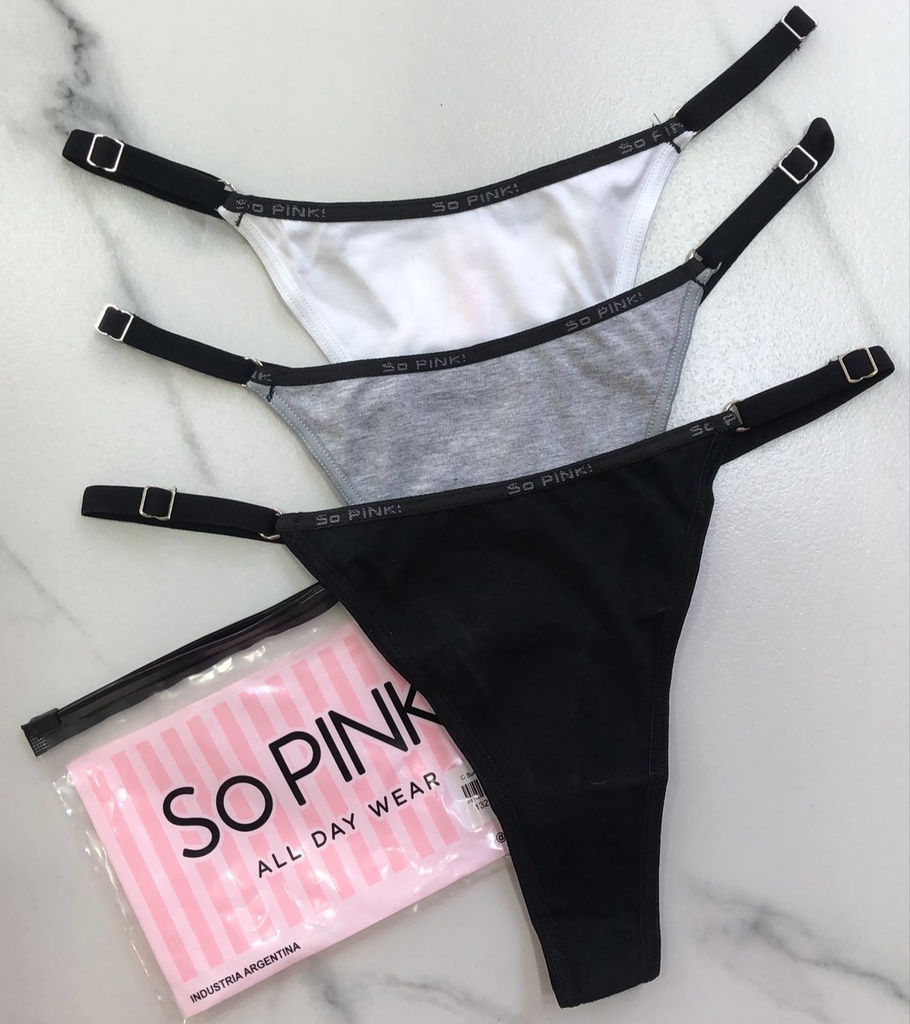 PACK X3 COLALES REGULABLE DE ALGODÓN Y LYCRA