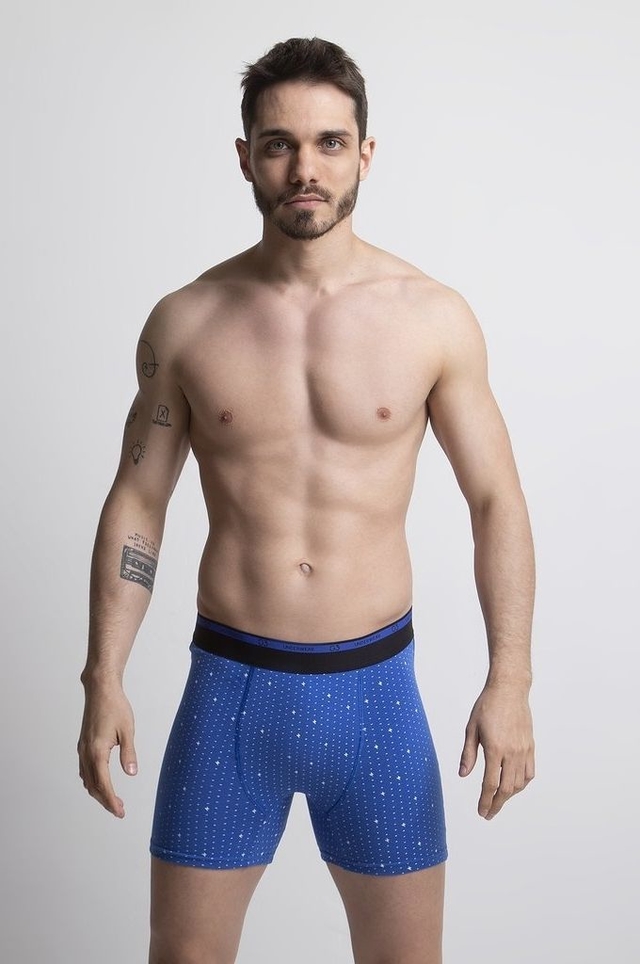 BOXER DE ALGODON Y LYCRA ESTAMPADO &quot;RAYOS&quot;