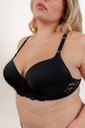 CORPIÑO GRANDE SOFT SIN PUSH UP DE MICROFIBRA Y PUNTILLA