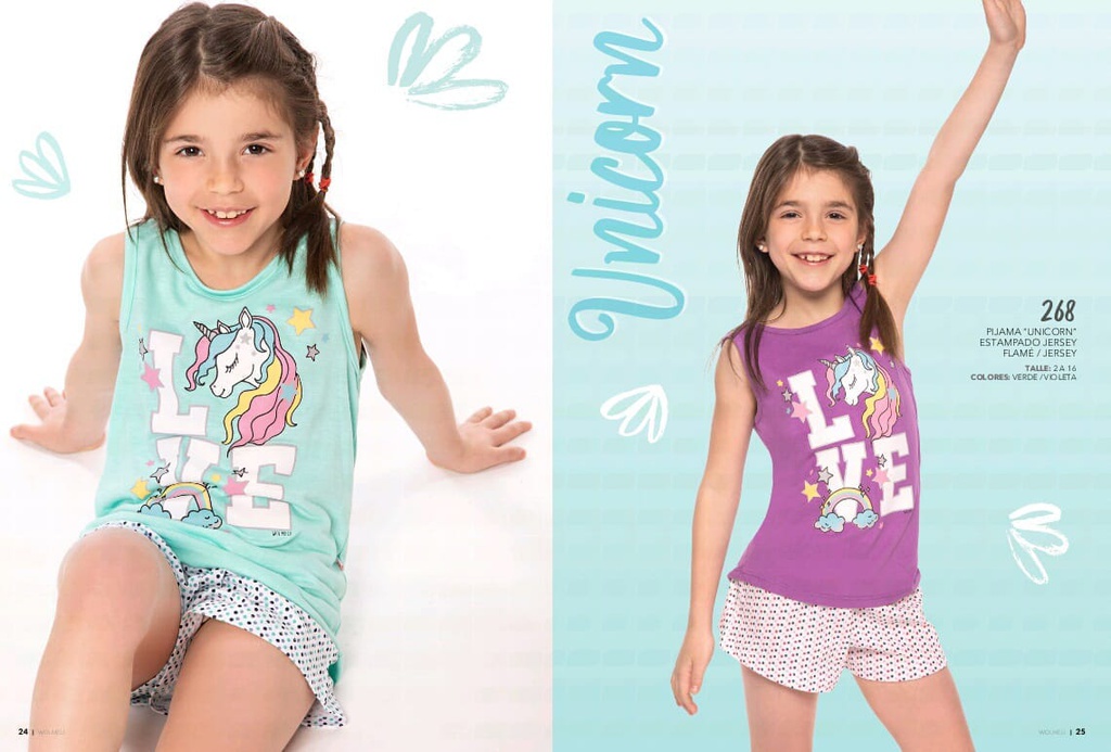 VER. PIJAMA DE JERSEY &quot;UNICORN&quot;