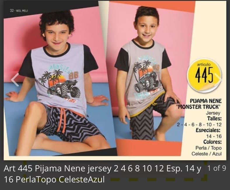 VER. PIJAMA DE JERSEY &quot;MONSTER TRUCK&quot;