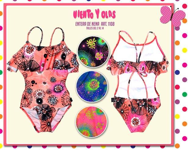 MALLA TRIKINI DE NENA ESTAMPADA &quot;FLORES&quot;