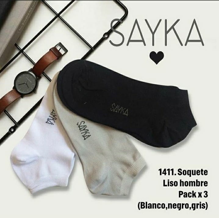 PACK X 3 SOQUETE LISO HOMBRE