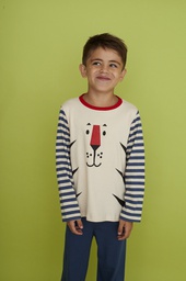 [XY8095J] INV. PIJAMA CON PUÑO COMBINADO CON ESTAMPA &quot;TIGER&quot;