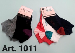 [SAYS8011] SOQUETE LISO MUJER PACK X 3