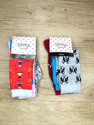 [SAYS1211] PACK X 3 MEDIAS 1/2 CAÑA NIÑOS