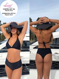 [NAIF341] BLACK !  -15% ! MALLA LISA ALTA COLALESS