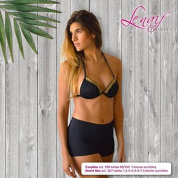 [NAIF358] BLACK! -15% OFF !! - MALLA CORPIÑO TRIANGULO SOFT BORDADA