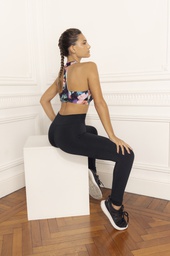 [PIA1009] TOP LYCRA ESTAMPADO CON RECORTE