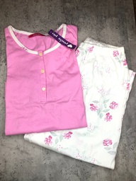 [PIA923] VER. PIJAMA JERSEY MANGAS CORTAS LISO