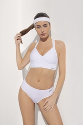 [MEL1900] OFERTON - CONJUNTO DEPORTIVO SOFT TRIANGULITO CON CULOTELESS DE ALGODON Y LYCRA MELANGE