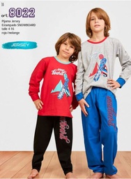 [MAR8022] INV. PIJAMA JERSEY ESTAMPADO &quot;SNOWBOARD&quot;