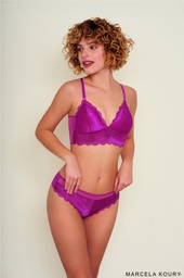 [MK5558] CONJUNTO TUL Y PUNTILLA BRALETTE C/BASE Y CULOTE C/DIJE &quot;ALELI&quot;