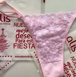 [ALISR102] ROSA COLALESS CON PUNTILLA BRETEL REGULABLE