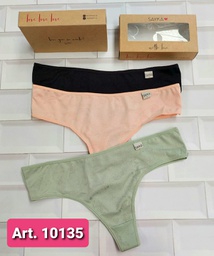 [SAY10135] PACK X 3 CULOTTE LESS MICROFIBRA JACQUARD