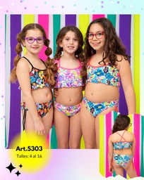[VYO5303] MALLA BIKINI NENA ESTAMPADO FLORES