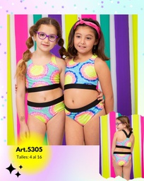 [VYO5305] MALLA BIKINI NENA CON ELÁSTICO ANCHO. ESTAMPADO BATIK