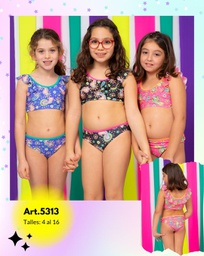 [VYO5313] BIKINI NENA ESTAMPADO BÚLGARO Y FLORES