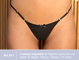 [NAT411] PACK X 3 COLALES DE ALGODON Y LYCRA LISA REGULABLE