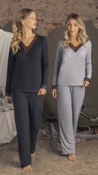 [LEN23375]  INV. PIJAMA DE MORLEY- LÍNEA MORLEY CON PUNTILLA