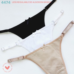 [VTG4474] PACK X 3 BOMBACHA LESS CON CORREDERA ALG &amp; LYCRA