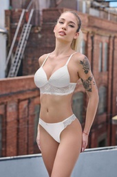 [KAU8170]  CONJUNTO TRIANGULO SOFT DE MICROFIBRA Y PUNTILLA CON CULOTELES