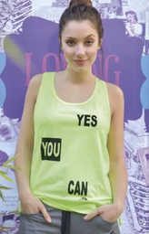 [MK720044] MK SPORT MUSCULOSA &quot;FALLA MANCHA&quot;  MK FITNESS FLUO &quot;YES YOU CAN&quot;